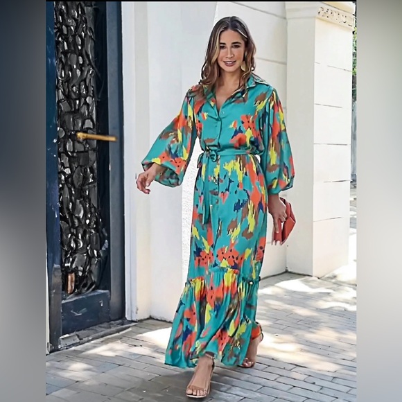 NWOT Vibrant Multicolor Women's Dress - Picture 2 of 6